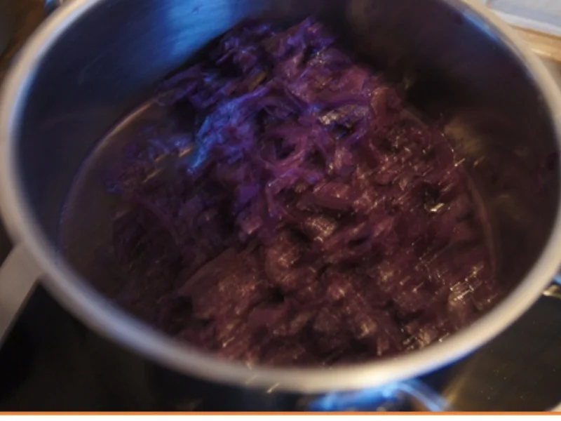 Gänsekeule mit Sauce, Ananas-Mango-Rotkohl und böhmischen Knödeln - Rezept - Bild Nr. 19