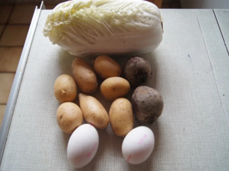 Rote-Bete-Kartoffel-Stampf mit Spiegelei und Chinakohlsalat - Rezept - Bild Nr. 3