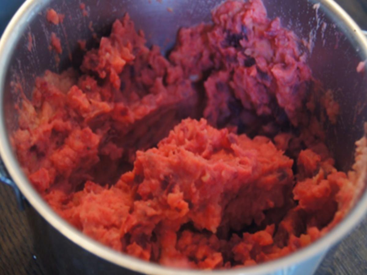Rote-Bete-Kartoffel-Stampf mit Spiegelei und Chinakohlsalat - Rezept - Bild Nr. 8