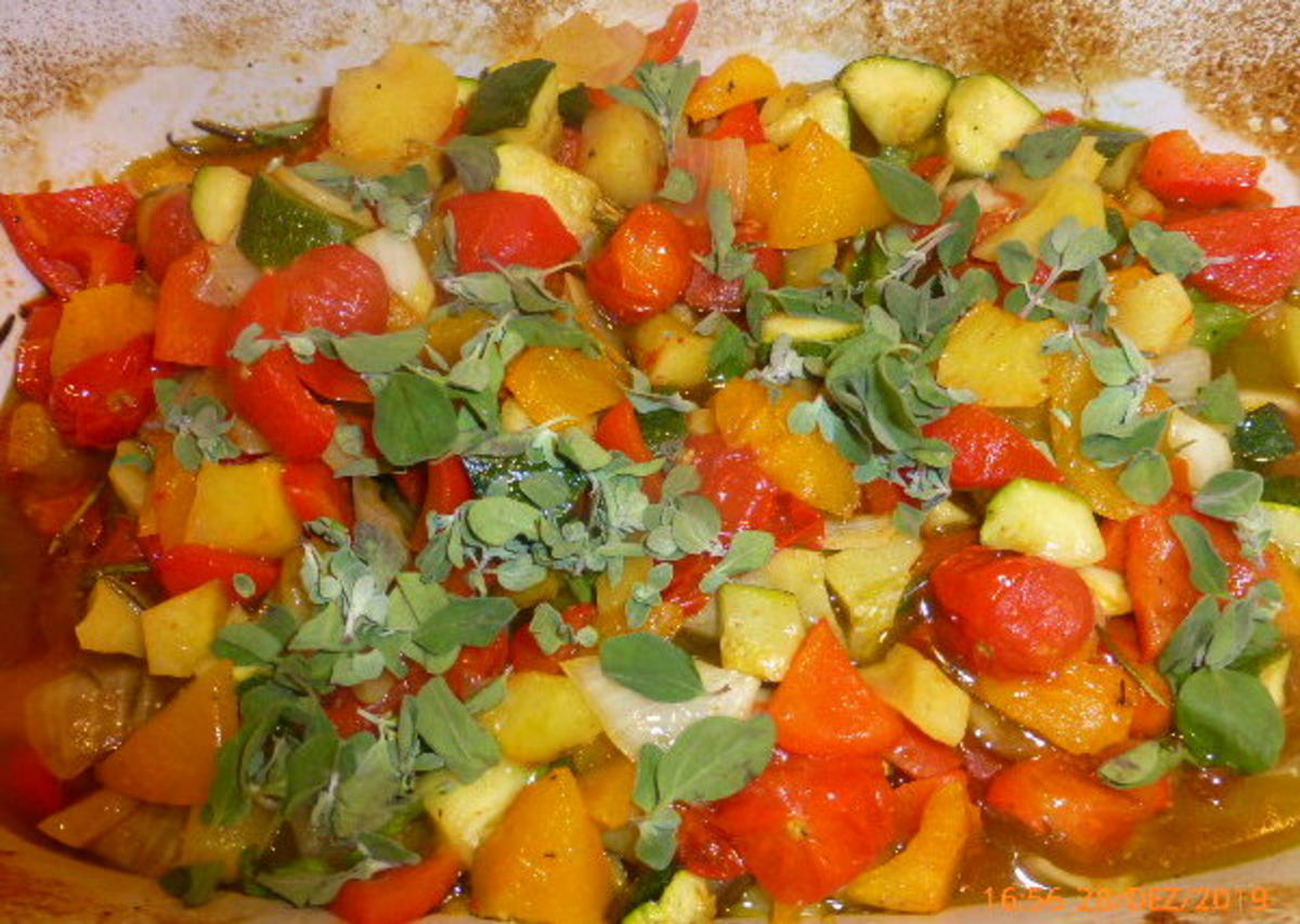 Salat von Ofengemüse , Burrata und Rucolapesto - Rezept - Bild Nr. 5