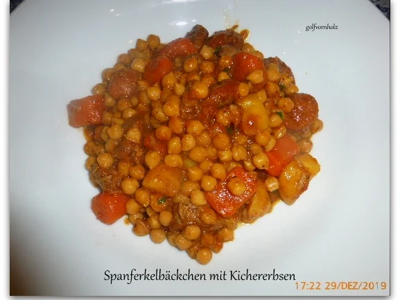 Spanferkelbäckchen mit Kichererbsen - Rezept - Bild Nr. 7