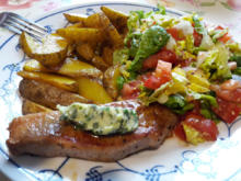 Schweinesteak mit Kartoffelspalten - Rezept - Bild Nr. 2