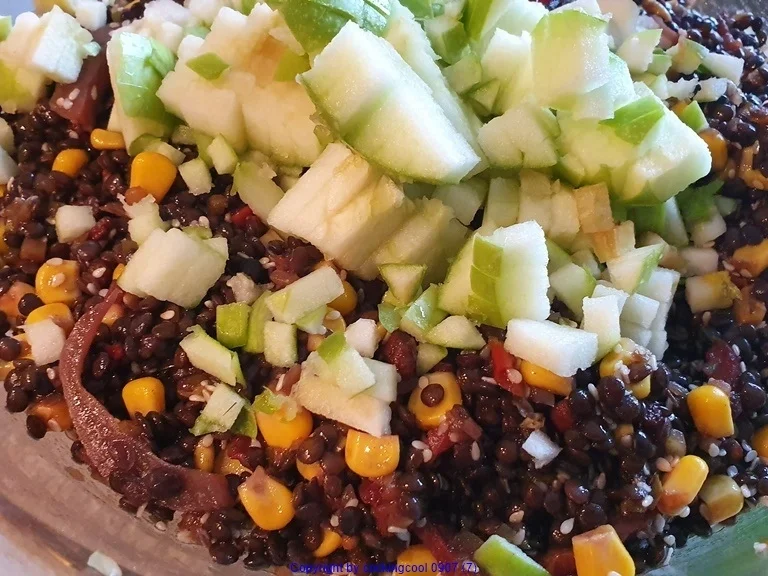 Linsensalat  (Belugalinsen) - Rezept - Bild Nr. 8
