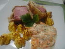 Kasseler im Blätterteigmantel mit Pommes duchesse und Möhren-Tagliatelle - Rezept - Bild Nr. 2