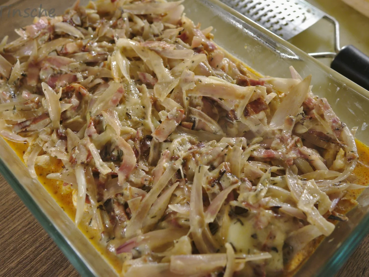 Morbier-Schalotten-Hähnchen - Rezept - Bild Nr. 9697