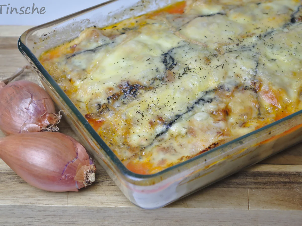 Morbier-Schalotten-Hähnchen - Rezept - Bild Nr. 9705