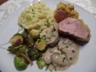 Rezept: Schweinefilet in Cognac-Sauce mit Rosenkohl und Kartoffelstampf Bild Nr. 9695 Schweinefilet in Cognac-Sauce mit Rosenkohl und Kartoffelstampf - Rezept - Bild Nr. 9695