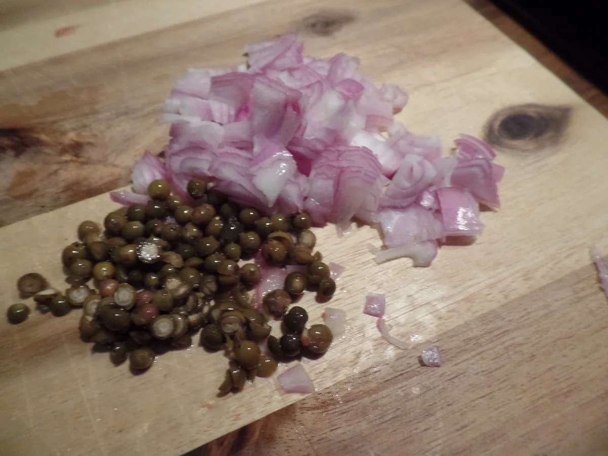 Rezept: Schweinefilet in Cognac-Sauce mit Rosenkohl und Kartoffelstampf Bild Nr. 9697 Schweinefilet in Cognac-Sauce mit Rosenkohl und Kartoffelstampf - Rezept - Bild Nr. 9697