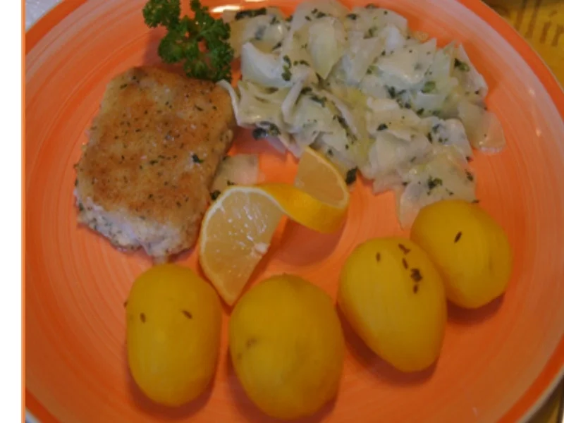 Alaska-Seelachs mit Rahmkohlrabi und Drillingen - Rezept - Bild Nr. 2