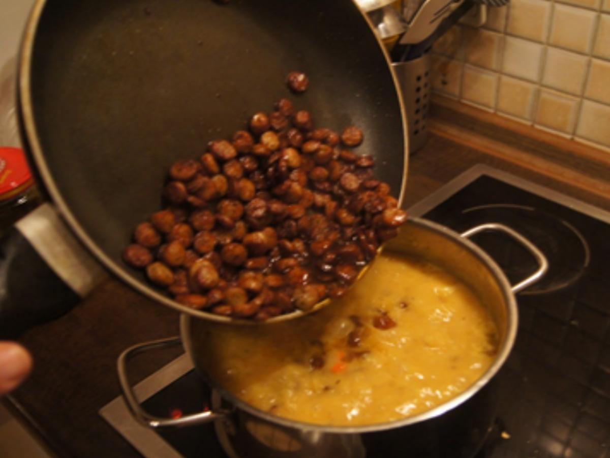 Kartoffel-Linsen-Eintopf mit Würstcheneinlage - Rezept - Bild Nr. 15