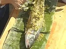 Gegrillter Fisch in Bananenblättern - Rezept