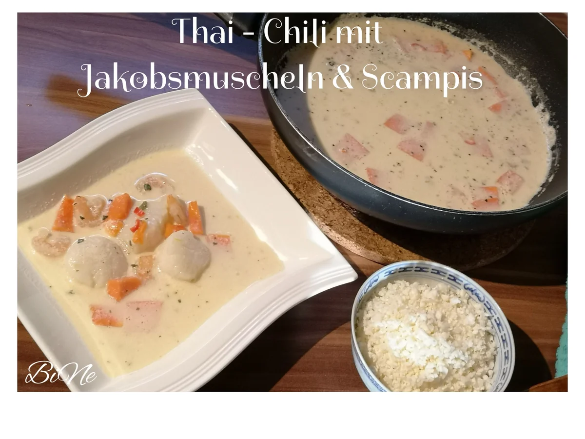 Rezept: BiNe` S THAI - CHILI MIT JAKOBSMUSCHELN & SCAMPIS Bild Nr. 7 BiNe` S THAI - CHILI MIT JAKOBSMUSCHELN & SCAMPIS - Rezept - Bild Nr. 7