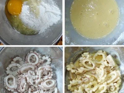 Tintenfischringe im Mehlmantel mit süßer Tamarindensauce - Rezept - Bild Nr. 8