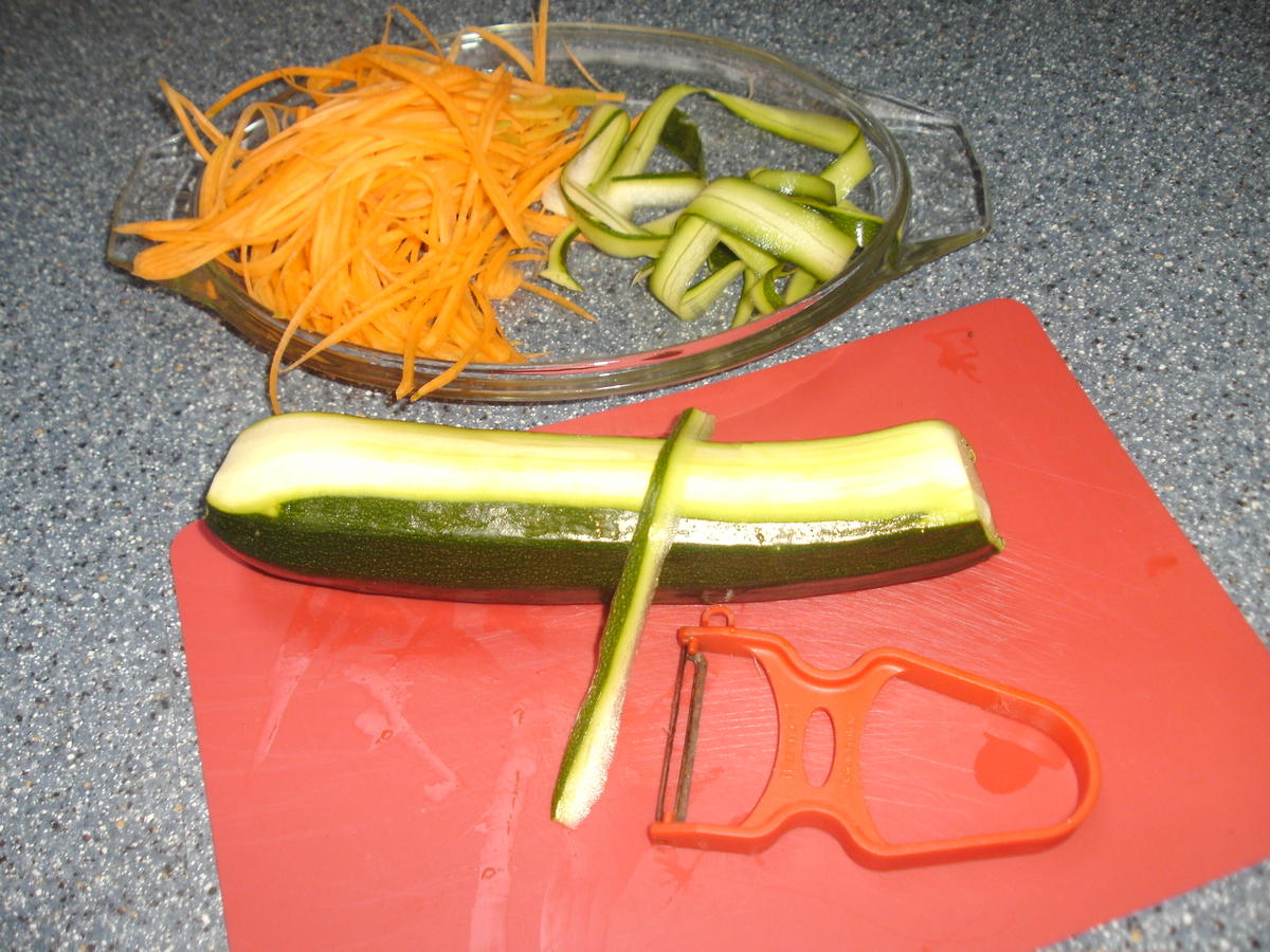 Garnelen auf Spaghetti-Gemüsebett - Rezept - Bild Nr. 5