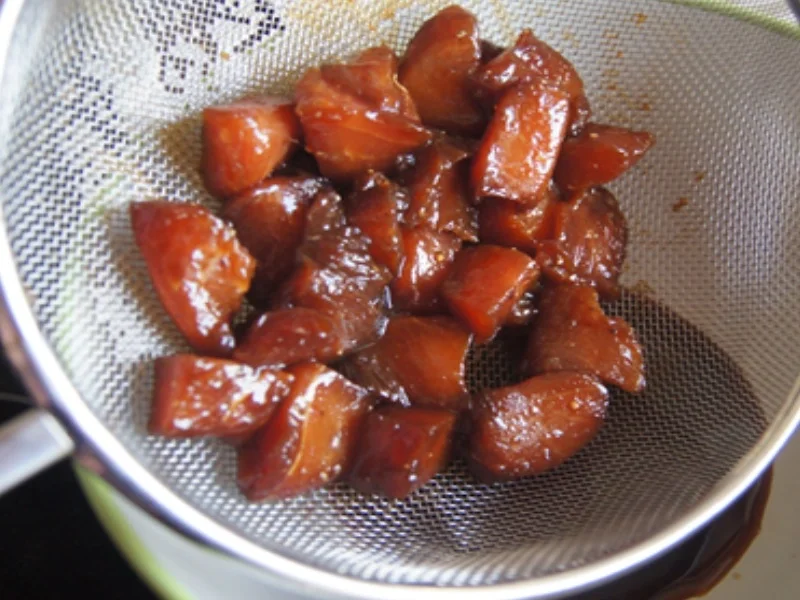 Putenbrustwürfel mit Gemüsestreifen - Rezept - Bild Nr. 6