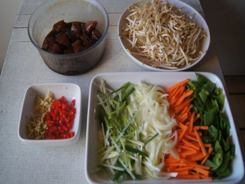 Putenbrustwürfel mit Gemüsestreifen - Rezept - Bild Nr. 13