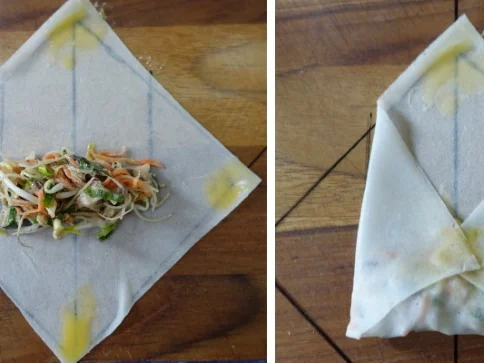 Rezept: Vegetarische Frühlingsrollen Bild Nr. 6 Vegetarische Frühlingsrollen - Rezept - Bild Nr. 6