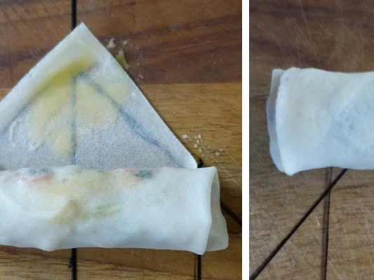 Rezept: Vegetarische Frühlingsrollen Bild Nr. 7 Vegetarische Frühlingsrollen - Rezept - Bild Nr. 7