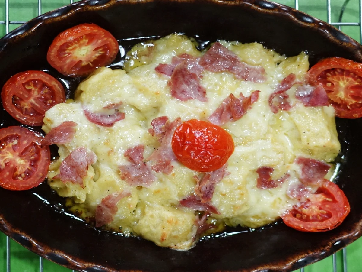 Rezept: Gebackene Gnocchi mit Fontina und Schinken Bild Nr. 2 Gebackene Gnocchi mit Fontina und Schinken - Rezept - Bild Nr. 2