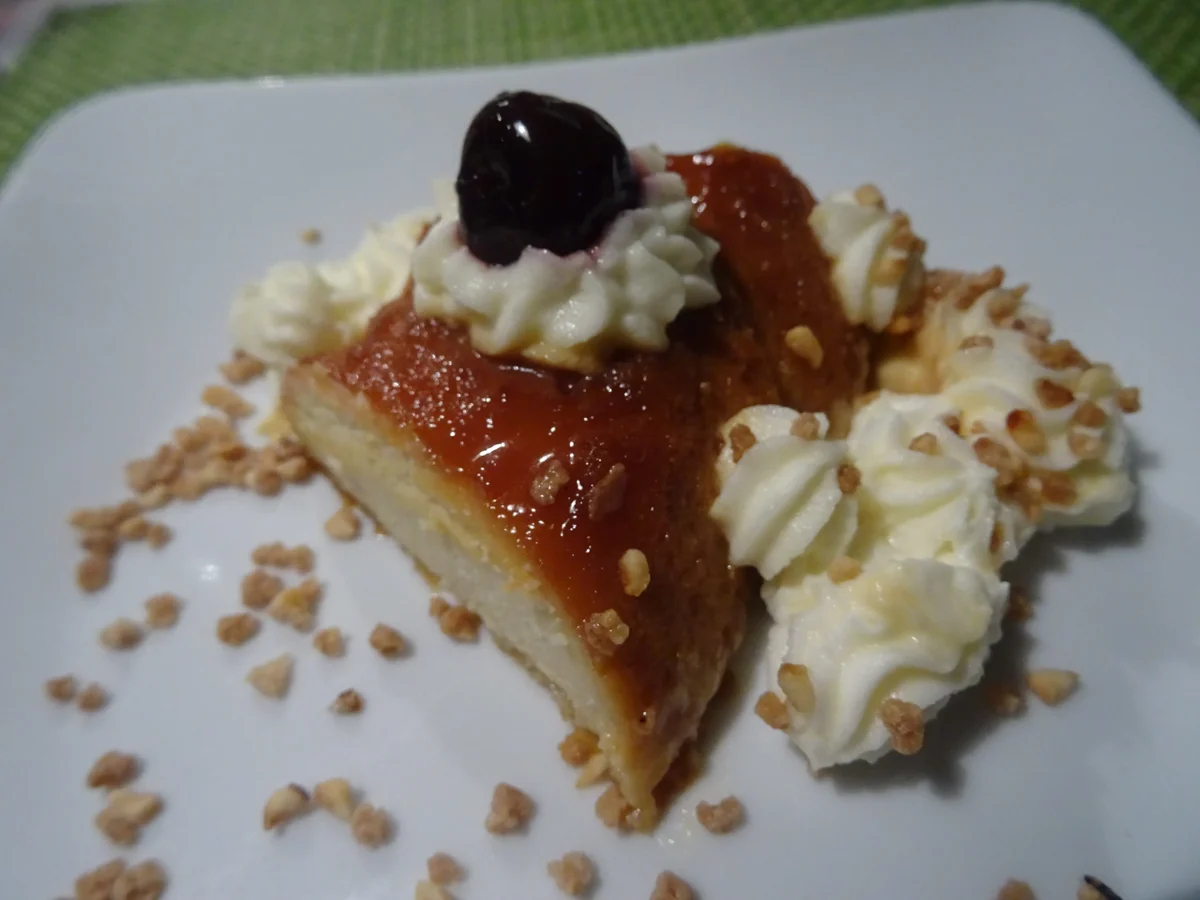 Mandel-Karamell-Pudding mit Schmand-Creme - Rezept - Bild Nr. 3