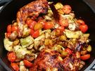 Hähnchenkeulen mit Kartoffeln und Gemüse aus dem Backofen - Rezept - Bild Nr. 2