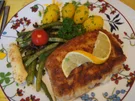 Paniertes Kabeljaufilet mit Schinkenspeck-Buschbohnen und Petersilie-Drillingen - Rezept - Bild Nr. 2