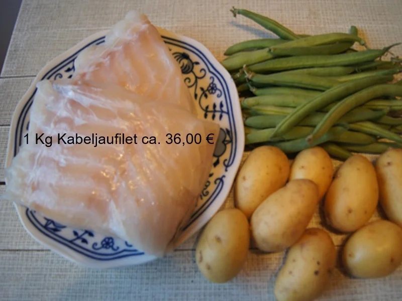 Paniertes Kabeljaufilet mit Schinkenspeck-Buschbohnen und Petersilie-Drillingen - Rezept - Bild Nr. 3