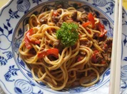 Rezept: Mie-Nudeln mit Hackfleisch pikant scharf Bild Nr. 2 Mie-Nudeln mit Hackfleisch pikant scharf - Rezept - Bild Nr. 2