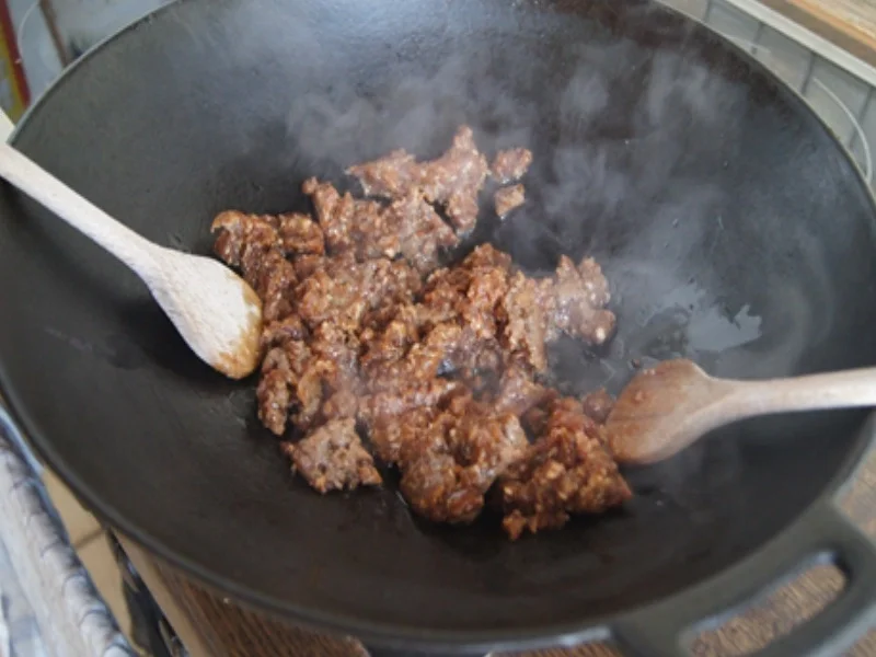 Mie-Nudeln mit Hackfleisch pikant scharf - Rezept - Bild Nr. 7