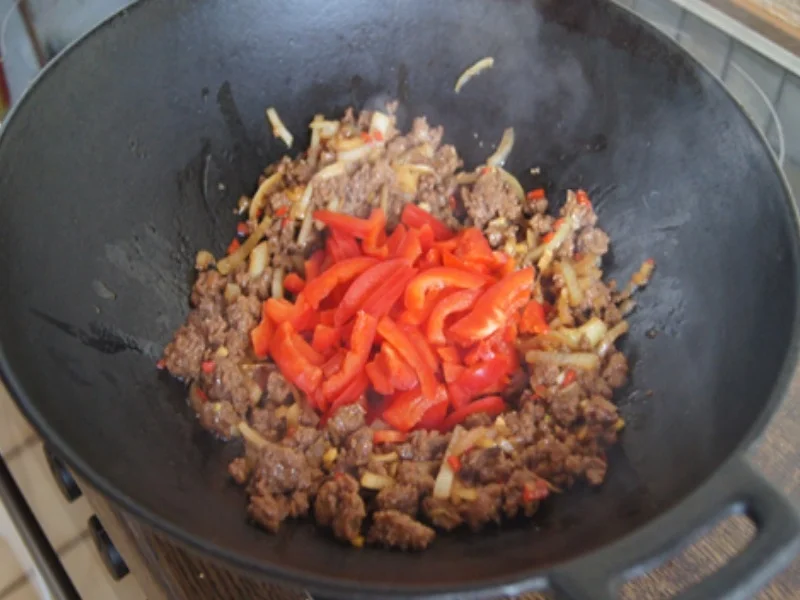 Mie-Nudeln mit Hackfleisch pikant scharf - Rezept - Bild Nr. 9