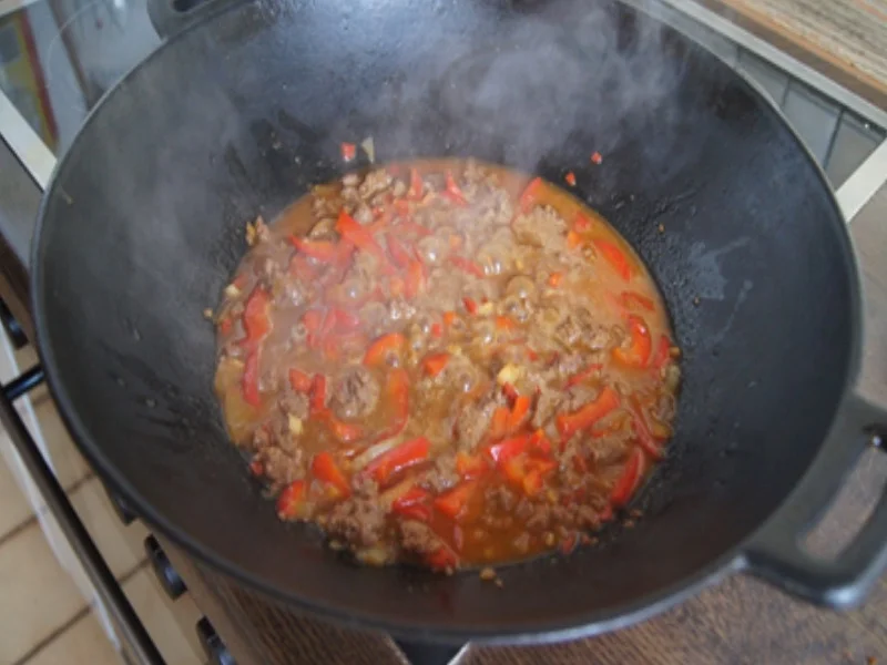 Mie-Nudeln mit Hackfleisch pikant scharf - Rezept - Bild Nr. 12