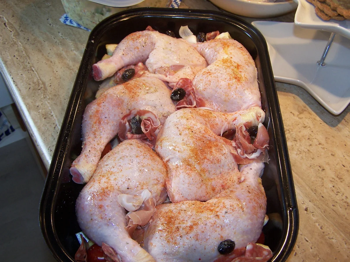 Rezept: Hähnchen Schlegel Pfanne etwas anders Bild Nr. 4 Hähnchen Schlegel Pfanne etwas anders - Rezept - Bild Nr. 4