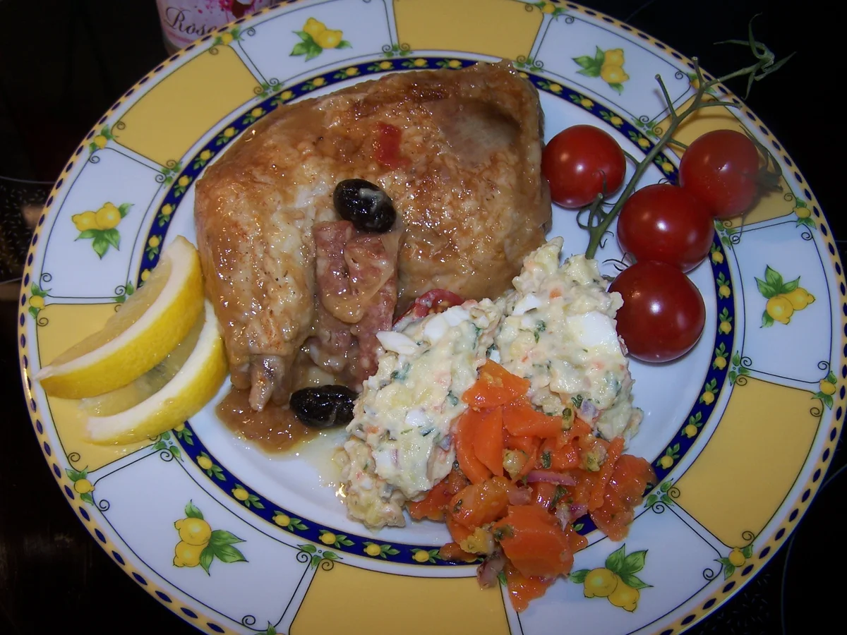 Rezept: Hähnchen Schlegel Pfanne etwas anders Bild Nr. 2 Hähnchen Schlegel Pfanne etwas anders - Rezept - Bild Nr. 2