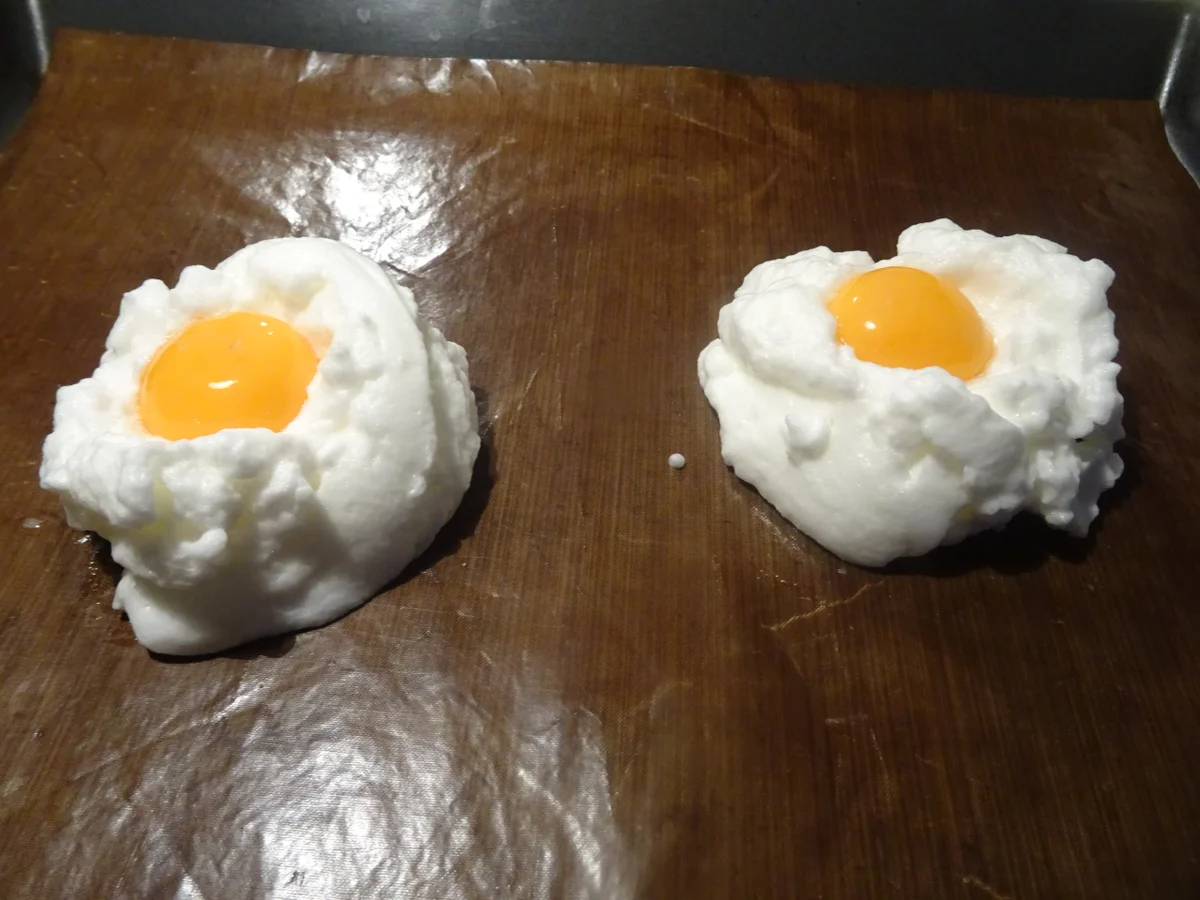 Rezept: Spinat-Kartoffelsotto mit "Wolken-Ei" und Shrimps Bild Nr. 5 Spinat-Kartoffelsotto mit "Wolken-Ei" und Shrimps - Rezept - Bild Nr. 5