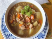 Linsensuppe mit Gemüse und Fleischwurst - Rezept - Bild Nr. 2
