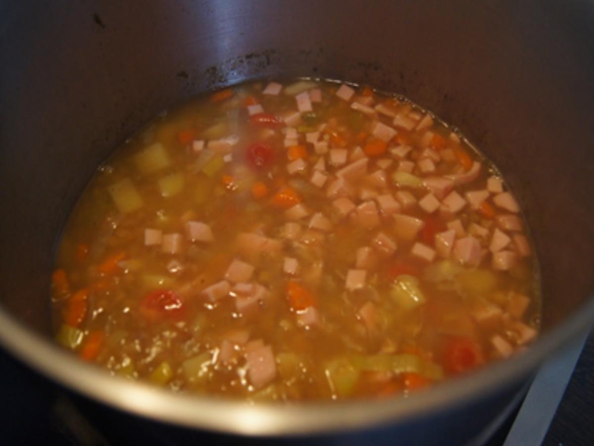 Linsensuppe mit Gemüse und Fleischwurst - einfach - von MausVoh