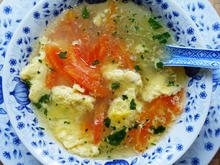 Eierstichsuppe mit Tomaten - Fan Qie Dan Hua Tang - Rezept - Bild Nr. 2