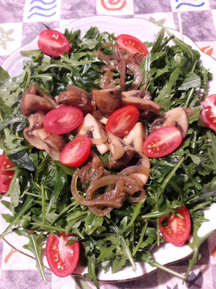 Rucola mit Champignons - Rezept - Bild Nr. 3