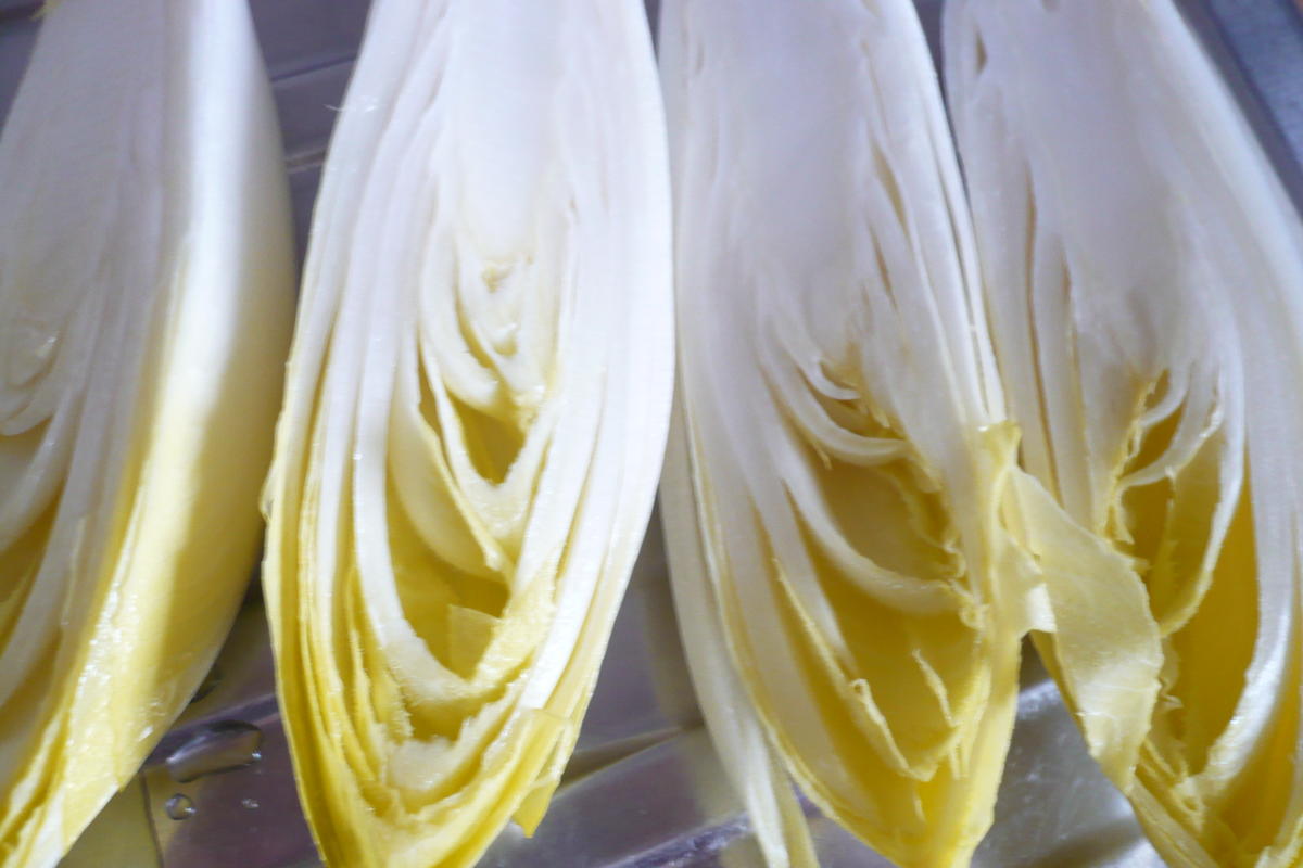 Chicoree mit Räucherlachs und Erbsen - Rezept - Bild Nr. 4