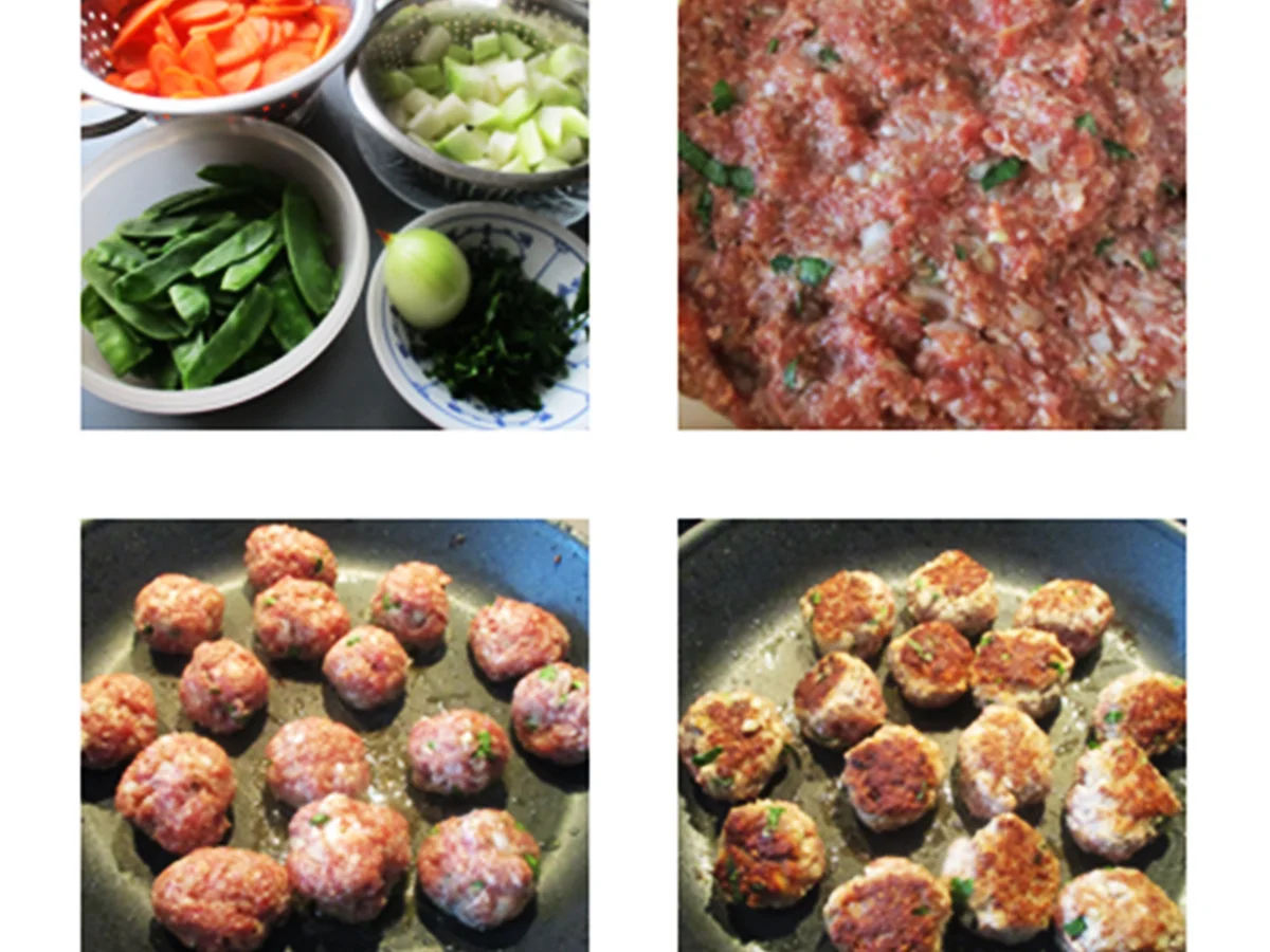 Hackbällchen mit Gemüse-Ragout - Rezept - Bild Nr. 3