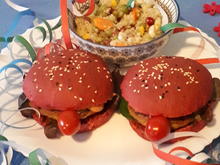 Clown-Burger und Konfetti-Salat - Rezept - Bild Nr. 7