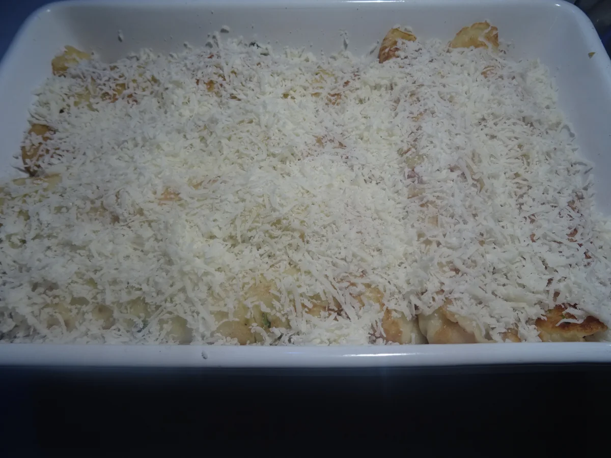 "Crespelle" mit zweierlei Füllung und Spinat-Frischkäse-Nocken - Rezept - Bild Nr. 9876
