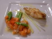 Seeteufel auf Zuckerschoten-Papaya-Salat - Rezept