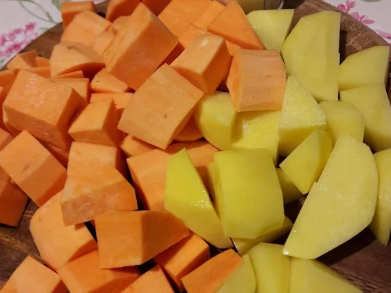 Rezept: Süßkartoffelpüree mit Steckrüben Schnitzel Bild Nr. 5 Süßkartoffelpüree mit Steckrüben Schnitzel - Rezept - Bild Nr. 5