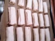 Blätterteig gefüllt mit Hackfleisch und Morzarella Käse - Rezept