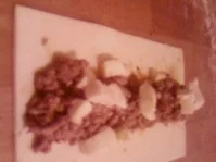 Rezept: Blätterteig gefüllt mit Hackfleisch und Morzarella Käse Blätterteig gefüllt mit Hackfleisch und Morzarella Käse - Rezept