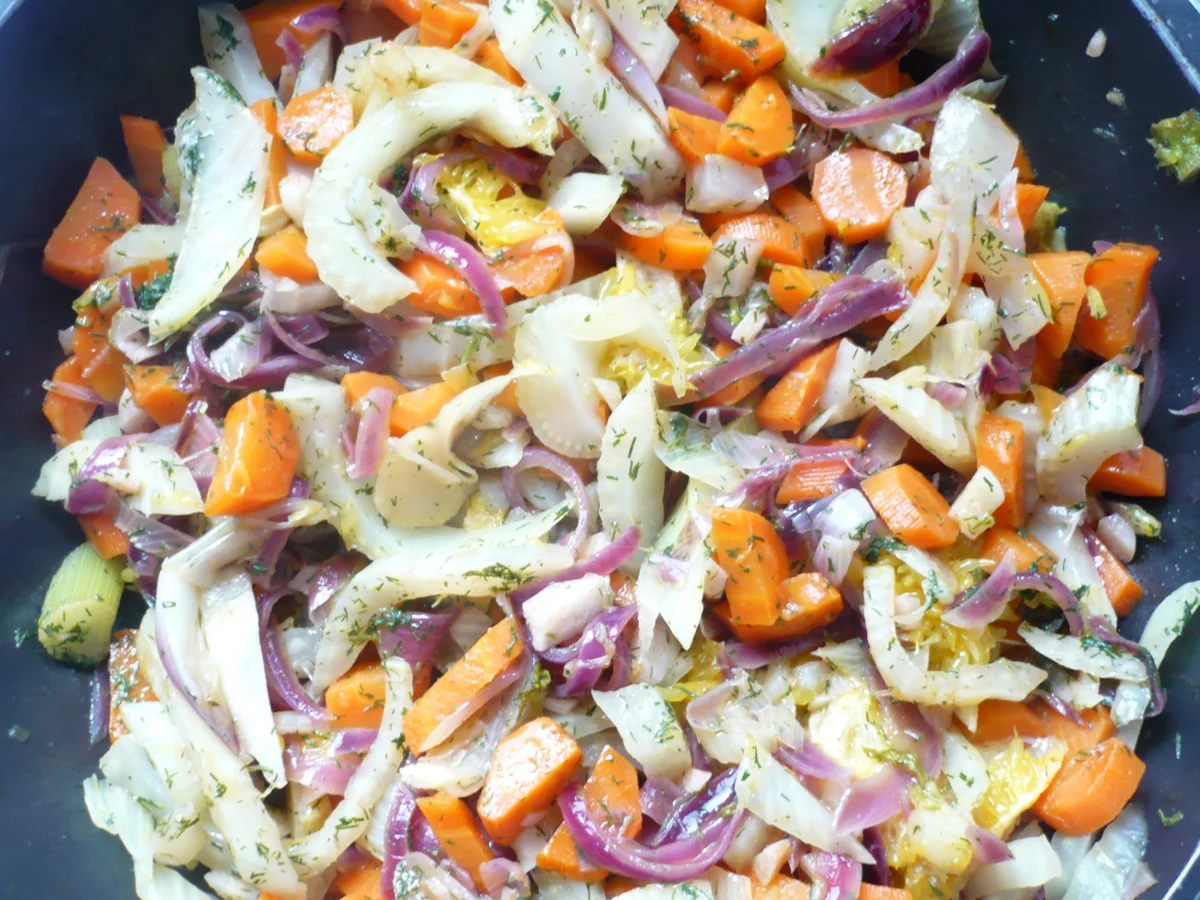 Lachs mit Möhren-Fenchel-Gemüse - Rezept - Bild Nr. 8