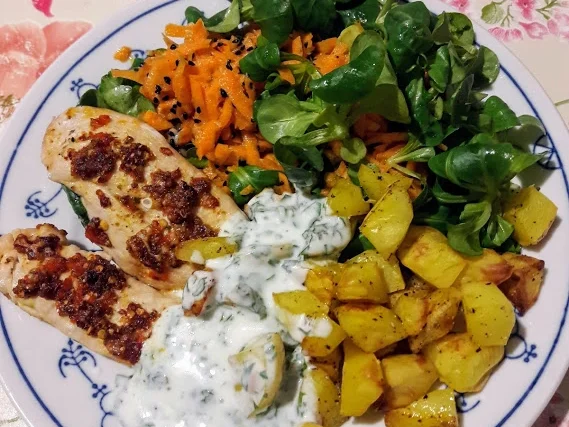 Hähnchenbrust mit Kartoffelwürfel - Rezept - Bild Nr. 3