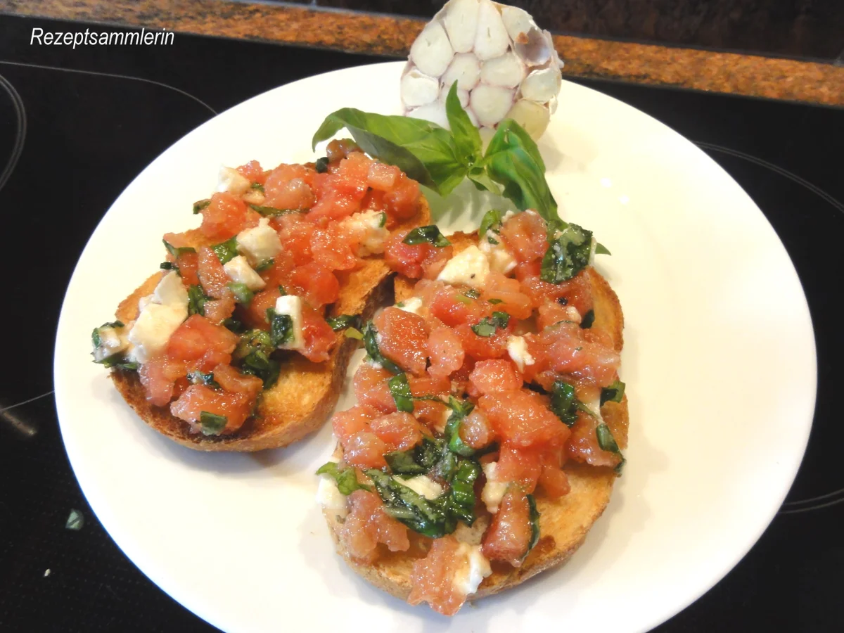 Vorspeise:   BRUCHETTA " der Klassiker " - Rezept - Bild Nr. 10