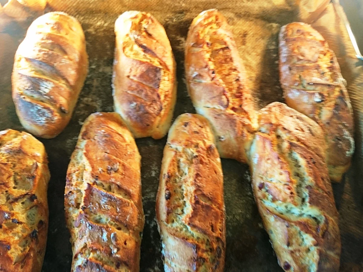 Rustikale Schinken-Kraut Parisettes (no knead) - Rezept - Bild Nr. 2